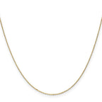 14K .8mm Diamond-cut Cable with Spring Ring Clasp Chain