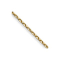 14K .8mm Diamond-cut Cable with Spring Ring Clasp Chain
