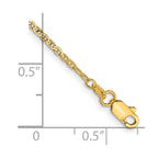 14K 1.5mm Lightweight Flat Anchor Link with Lobster Clasp Anklet