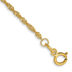14K 1.40mm Singapore with Spring Ring Clasp Chain