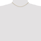 14K 1mm Round Open Link Cable with Lobster Clasp Chain
