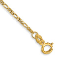 14K 1.25mm Flat Figaro with Spring Pendant Ring Pendant Bracelet