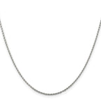 14K White Gold 1.25mm Round Parisian Wheat with Lobster Clasp Chain