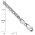 14K White Gold 4mm Parisian Wheat with Lobster Clasp Bracelet