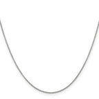 14K White Gold .9mm Cable with Spring Ring Clasp Chain