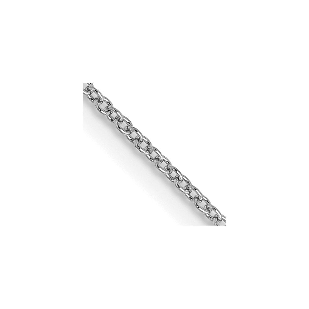 14K White Gold .9mm Cable with Spring Ring Clasp Chain