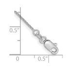 14K White Gold .85mm Spiga with Lobster Clasp Bracelet