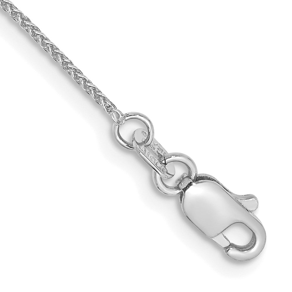 14K White Gold .85mm Spiga with Lobster Clasp Bracelet