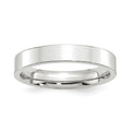 Platinum 4mm Polished Flat Wedding Band