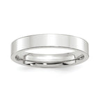 Platinum 4mm Polished Flat Wedding Band