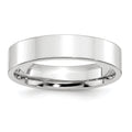 Platinum 5mm Polished Flat Wedding Band