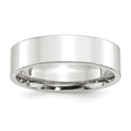 Platinum 6mm Polished Flat Wedding Band