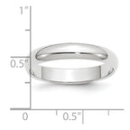 Platinum 4mm Half Round Wedding Band