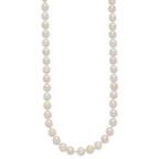 14k 5-6mm White Round Akoya Saltwater Cultured Pearl Necklace