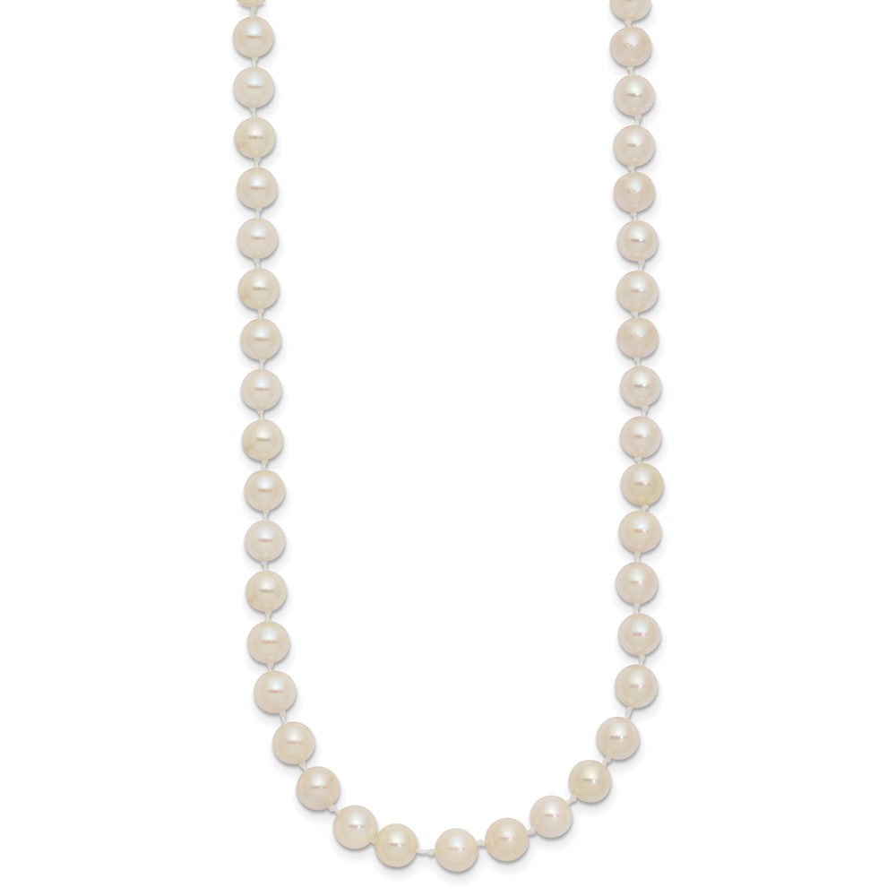 14k 5-6mm White Round Akoya Saltwater Cultured Pearl Necklace