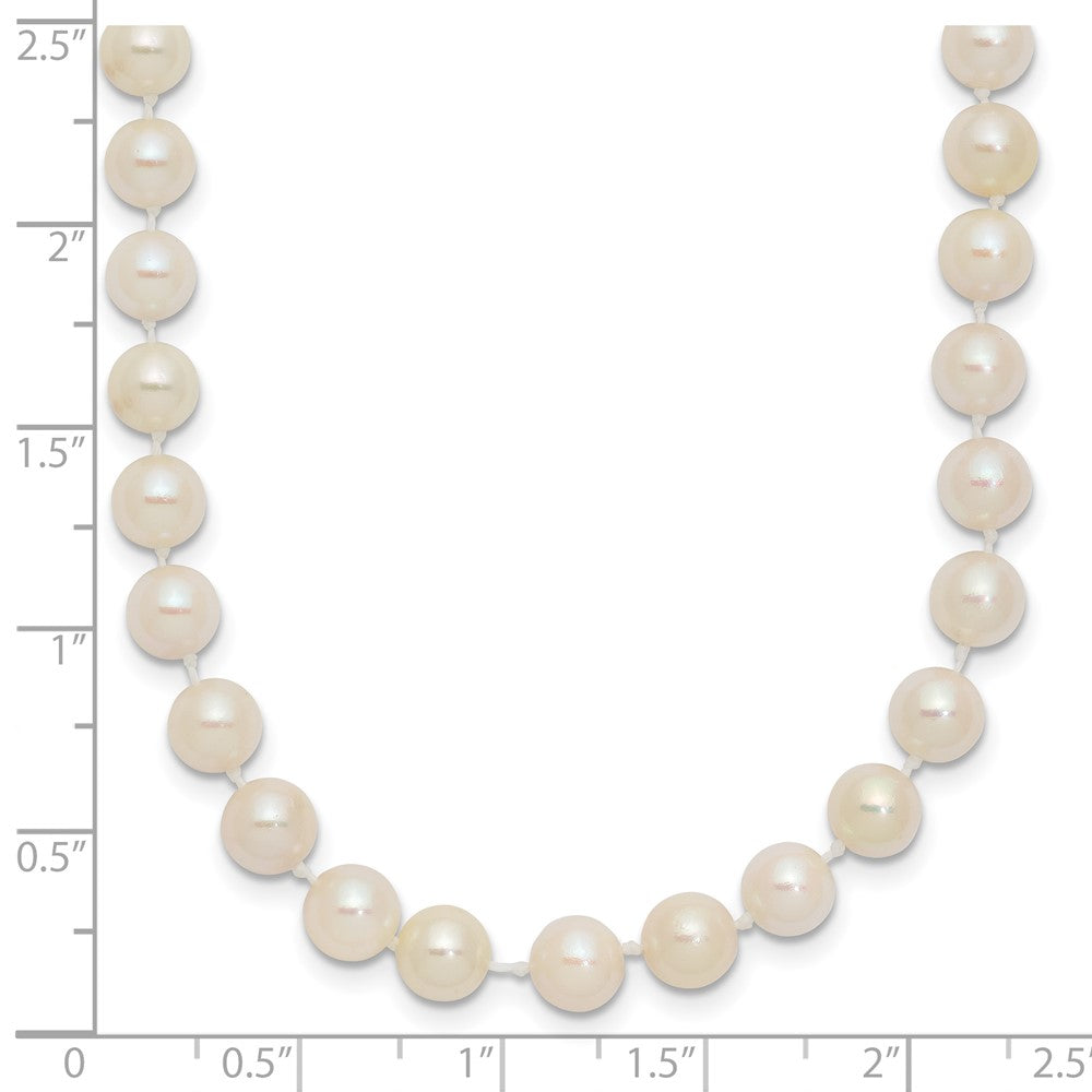 14k 5-6mm White Round Akoya Saltwater Cultured Pearl Necklace