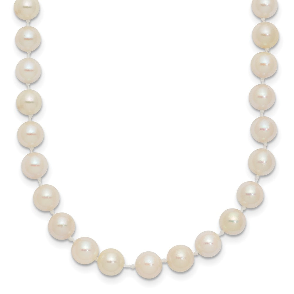 14k 5-6mm White Round Akoya Saltwater Cultured Pearl Necklace