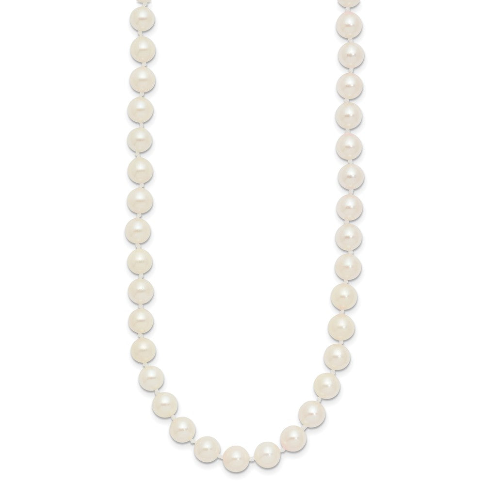 14k 6-7mm White Round Akoya Saltwater Cultured Pearl Necklace