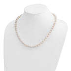 14k 7-8mm White Round Akoya Saltwater Cultured Pearl 20 inch Necklace