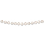 14k 8-9mm White Round Akoya Saltwater Cultured Pearl 18 inch Necklace
