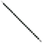 14k White Gold 6-7mm Black Round Akoya Saltwater Cultured Pearl 7 inch Bracelet
