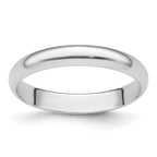 Platinum 3mm Half Round Featherweight Wedding Band