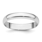 Platinum 4mm Half Round Featherweight Wedding Band