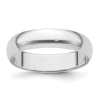 Platinum 5mm Half Round Featherweight Wedding Band