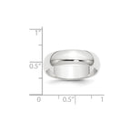 Platinum 6mm Half Round Featherweight Wedding Band