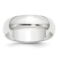 Platinum 6mm Half Round Featherweight Wedding Band