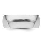 Platinum 8mm Half Round Featherweight Wedding Band