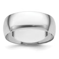Platinum 8mm Half Round Featherweight Wedding Band