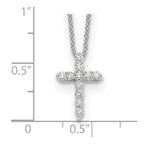 True Origin 14K White Gold 1/4 carat Lab Grown Diamond VS+ F+ Complete 18 in Cross Necklace