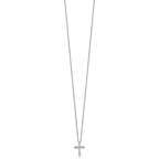 True Origin 14K White Gold 1/3 carat Lab Grown Diamond VS+ F+ Complete 18 in Cross Necklace