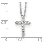 True Origin 14K White Gold 1/3 carat Lab Grown Diamond VS+ F+ Complete 18 in Cross Necklace