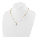 True Origin 14K Yellow Gold 1/3 carat Lab Grown Diamond VS+ F+ Complete 18 in Cross Necklace
