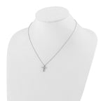 True Origin 14K White Gold 1/2 carat Lab Grown Diamond VS+ F+ Complete 18 in Cross Necklace