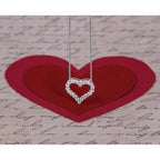 True Origin 14K White Gold 1 carat Lab Grown Diamond VS+ F+ Complete 18 in Hearts Pendant Necklace