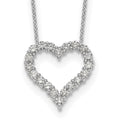 True Origin 14K White Gold 1 carat Lab Grown Diamond VS+ F+ Complete 18 in Hearts Pendant Necklace