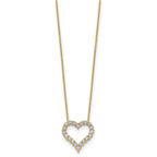 True Origin 14K Yellow Gold 1 carat Lab Grown Diamond VS+ F+ Complete 18 in Hearts Pendant Necklace