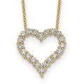 True Origin 14K Yellow Gold 1 carat Lab Grown Diamond VS+ F+ Complete 18 in Hearts Pendant Necklace