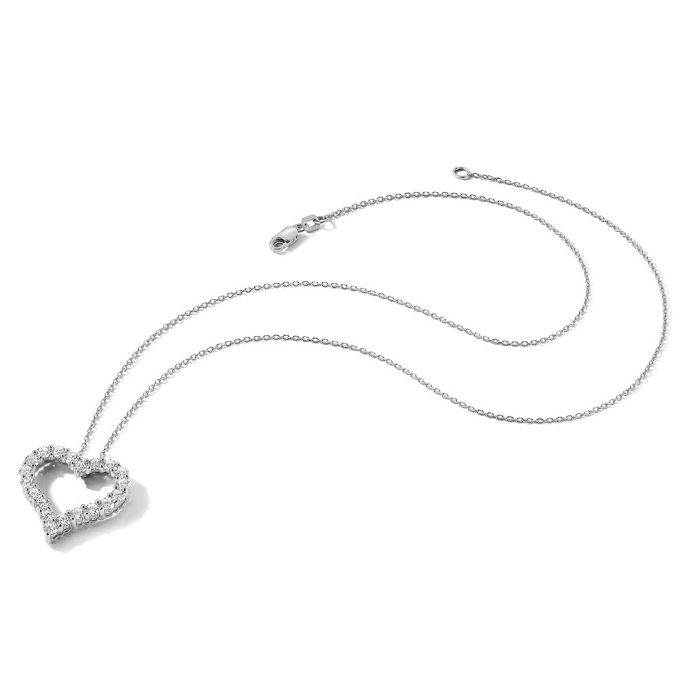 True Origin 14K Rose Gold 1 carat Lab Grown Diamond VS+ F+ Complete 18 in Hearts Pendant Necklace