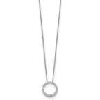 True Origin 14K White Gold 1/4 carat Lab Grown Diamond VS+ F+ Complete 18 in Eternity Pendant Necklace