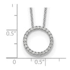 True Origin 14K White Gold 1/4 carat Lab Grown Diamond VS+ F+ Complete 18 in Eternity Pendant Necklace