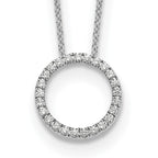 True Origin 14K White Gold 1/4 carat Lab Grown Diamond VS+ F+ Complete 18 in Eternity Pendant Necklace