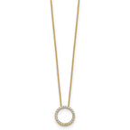 True Origin 14K Yellow Gold 1/4 carat Lab Grown Diamond VS+ F+ Complete 18 in Eternity Pendant Necklace