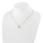 True Origin 14K Yellow Gold 1/4 carat Lab Grown Diamond VS+ F+ Complete 18 in Eternity Pendant Necklace