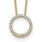 True Origin 14K Yellow Gold 1/4 carat Lab Grown Diamond VS+ F+ Complete 18 in Eternity Pendant Necklace