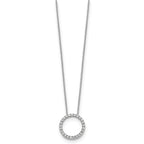 14k White Gold 1/2 carat Diamond Circle 18 inch Necklace