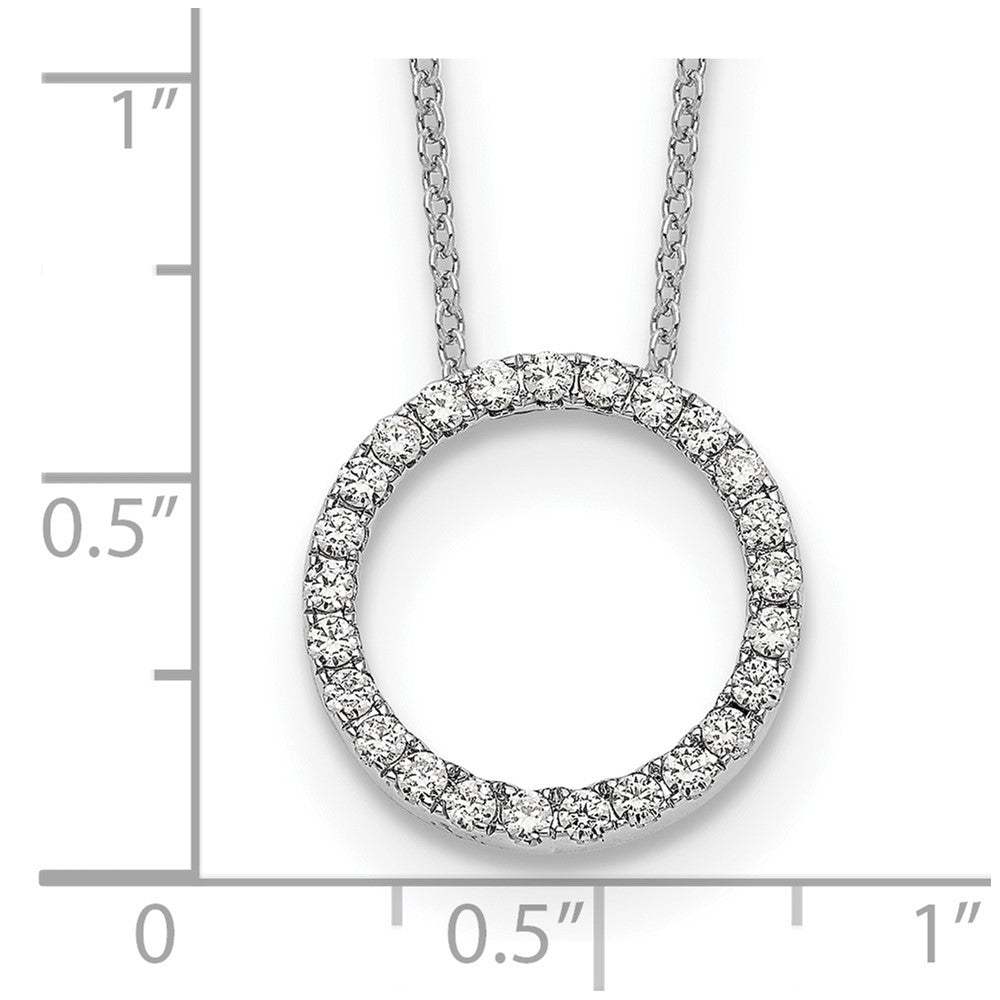 True Origin 14K White Gold 1/2 carat Lab Grown Diamond VS+ F+ Complete 18 in Eternity Pendant Necklace